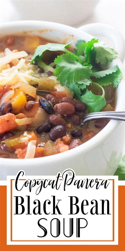 panera black bean soup copycat.